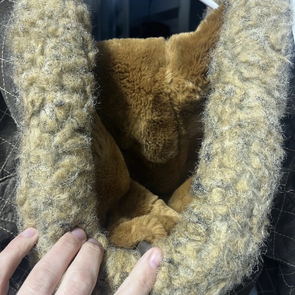 Vintage Y2K Baby Phat Women’s Jacket Brown Faux Fur Small - Picture 7 of 8